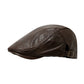 Adjustable PU Leather Newsboy Beret Cap