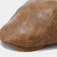 Adjustable PU Leather Newsboy Beret Cap