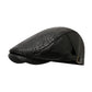 Adjustable PU Leather Newsboy Beret Cap