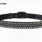 Punk Skull Rivet Cowhide Belt for Men