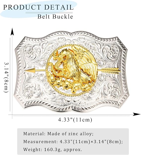 Soaring Eagle Snake Vintage Belt Buckle – Bold Rodeo Style