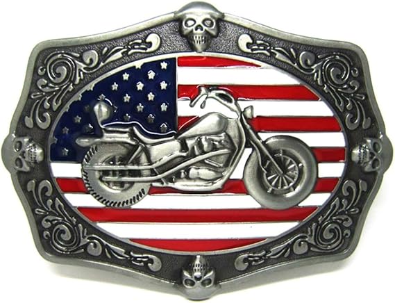 American Eagle Flag Belt Buckle – Motorcyclist Hero Style