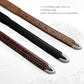 Full-Grain Cowhide Leather Dress Belt – Silver Buckle
