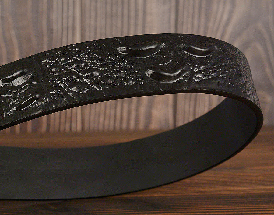Men’s Luxury Cowhide Leather Belt – Square Buckle