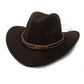 Fashion Metal Leaf Belt Cowboy Hat