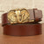 Western Cowhide Leather Belt - Elephant Buckle Statement