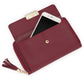 Small Blue Crossbody Phone Wallet Purse with 12 Card Slots