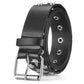 Star Eyelet Wide Faux Leather Biker Belt