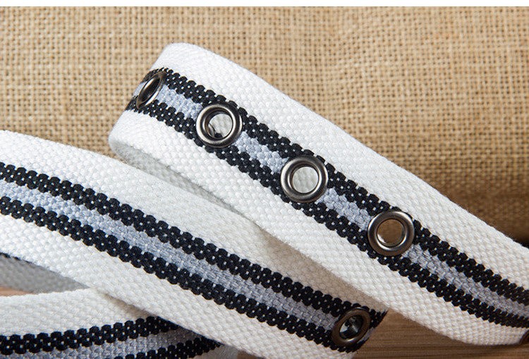 Men’s Outdoor Tactical Canvas Belt with Durable Alloy Buckle