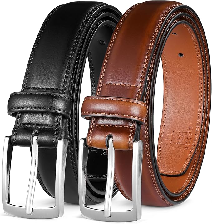 Men's Leather Belt 2-Pack – Handmade Business & Casual Belts