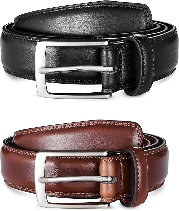 Men's Leather Belt 2-Pack – Handmade Business & Casual Belts