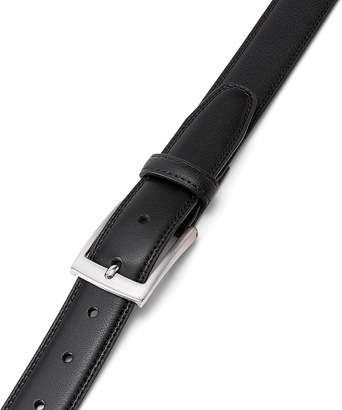 Men's Classic Black Leather Belt – Formal & Business Casual
