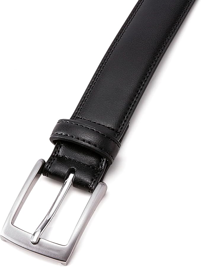 Men's Classic Black Leather Belt – Formal & Business Casual