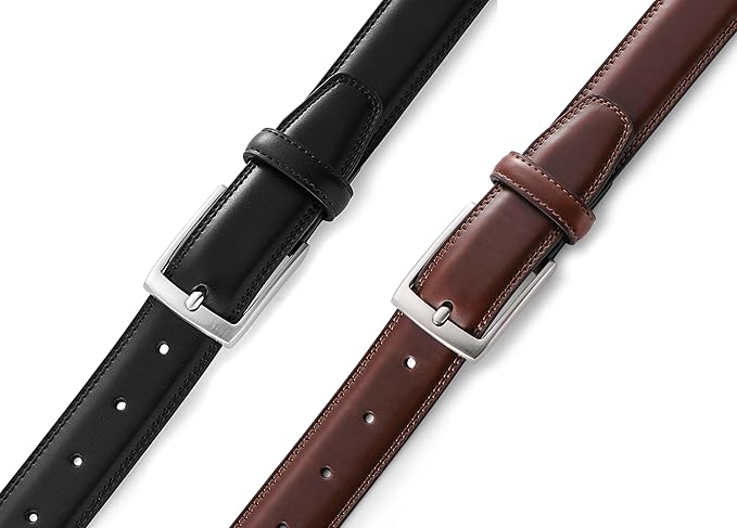 Men's Leather Belt 2-Pack – Handmade Business & Casual Belts