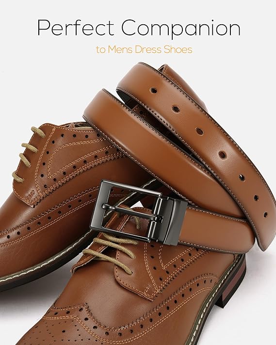 Reversible Leather Belt for Men – Black & Brown 2-in-1
