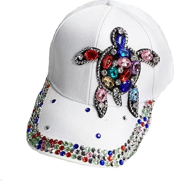 Women's Butterfly & Turtle Rhinestone Bucket Hat