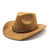 Suede Curling Western Cowboy Hat Ethnic Style Top Hat