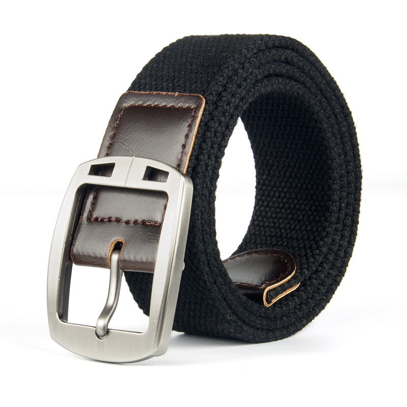 Men’s Outdoor Tactical Canvas Belt with Durable Alloy Buckle
