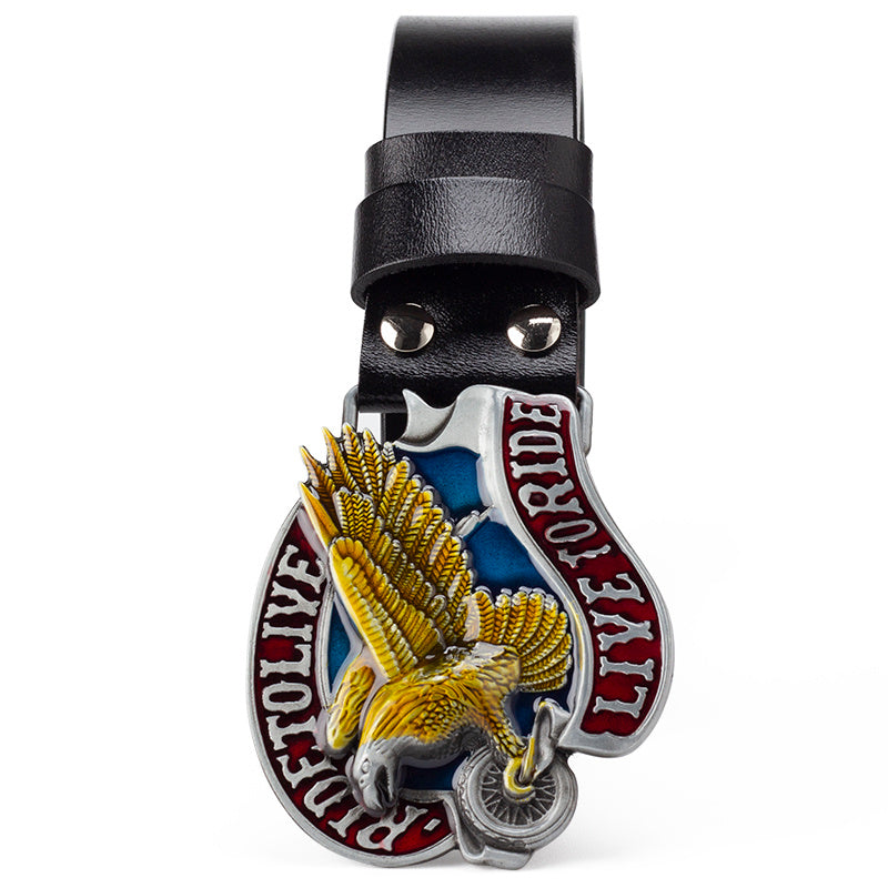 Casual Cowhide Leather Belt - Smooth Buckle Everyday Fit