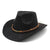 Suede Curling Western Cowboy Hat Ethnic Style Top Hat