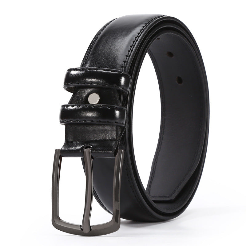 Men's Fashion Business Belt with Alloy Pin Buckle