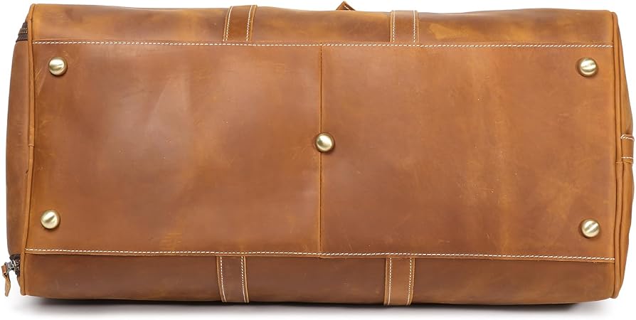 Men's Classic Leather Weekend Bag – Shoe Compartment