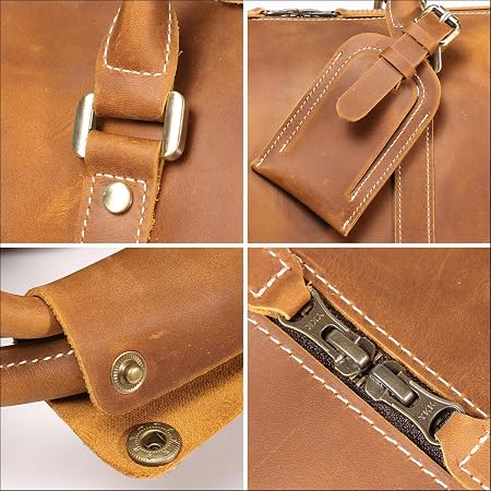 Men's Classic Leather Weekend Bag – Shoe Compartment