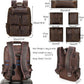 Men's Crazy Horse Leather Anti-Theft Daypack – 15.6