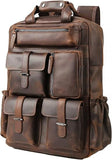 Men's Crazy Horse Leather Anti-Theft Daypack – 15.6