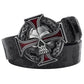 Embossed Solid Colour Ghost Head Belt Two Layer