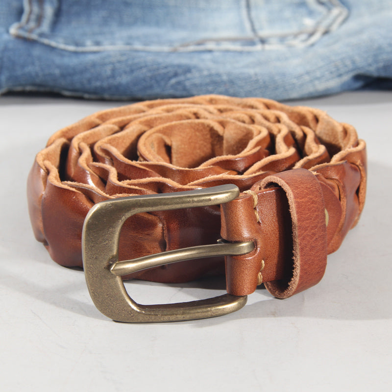 Leather Cowhide Casual Belt for Men & Women