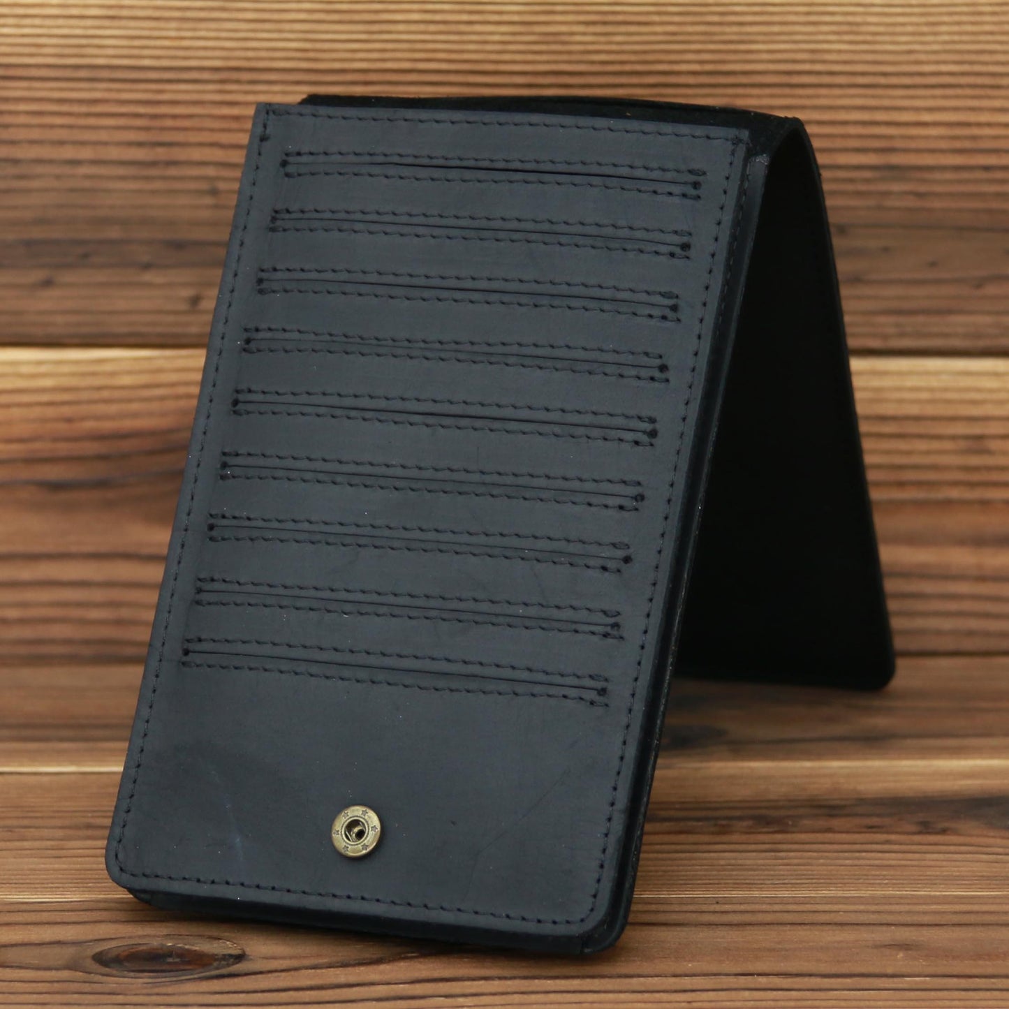 Men's Long Leather Wallet – Crazy Horse Cowhide Card Holder, Phone & Money Bag with 18 Card Slots