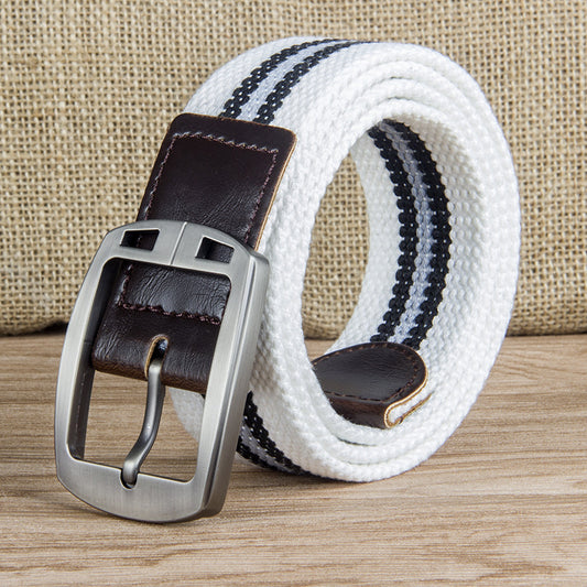 Men’s Outdoor Tactical Canvas Belt with Durable Alloy Buckle