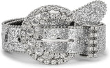 Unisex Diamond Buckle Bling Cowgirl Belt