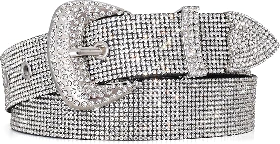 Women's Disco Bling Studded Rhinestone Belt