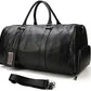 Distressed Leather Duffel with Shoe Compartment