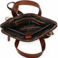 Distressed Leather 3-Compartment Laptop Bag – 15.5"