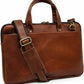 Distressed Leather 3-Compartment Laptop Bag – 15.5"