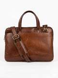 Distressed Leather 3-Compartment Laptop Bag – 15.5"