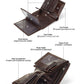 Men’s Short Vintage Leather Wallet | Genuine Leather Trifold with Classic Design
