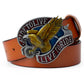 Casual Cowhide Leather Belt - Smooth Buckle Everyday Fit