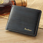 Men’s Bifold Leather Wallet – Slim Design, Six Pockets, Genuine Leather Billfold Purse