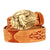 Western Ethnic Cowhide Leather Belt - Embossed Durability Style