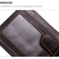 Men’s Multi-Card Real Cowhide Leather Anti-Magnetic Tri-Fold Wallet With Retro European And American Style