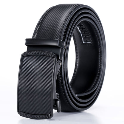 Business Cowskin Leather Belt Men Automatic Buckle - All-Day Fit