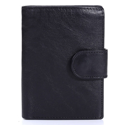Men’s Short Vintage Leather Wallet | Genuine Leather Trifold with Classic Design