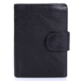 Men’s Short Vintage Leather Wallet | Genuine Leather Trifold with Classic Design