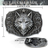Wolf 3D Western Belt Buckle – Bold Novelty Design
