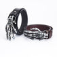 Skull Claw Buckle Genuine Leather Rider Belt