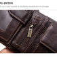 Men’s Multi-Card Real Cowhide Leather Anti-Magnetic Tri-Fold Wallet With Retro European And American Style